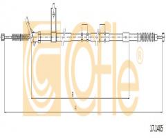 Cofle 17.1485 linka hamulca ręcznego toyota, toyota avensis verso (_clm2_, _acm2_)