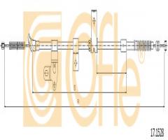 Cofle 17.1528 linka hamulca ręcznego toyota, toyota prius hatchback (nhw20_)