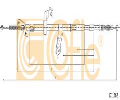 Cofle 17.1562 linka hamulca ręcznego toyota, toyota rav 4 ii (cla2_, xa2_, zca2_, aca2_)