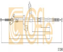Cofle 17.1563 linka hamulca ręcznego toyota, toyota rav 4 ii (cla2_, xa2_, zca2_, aca2_)