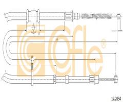 Cofle 17.2034 linka hamulca ręcznego mitsubishi, mitsubishi galant v sedan (e5_a, e7_a, e8_a)