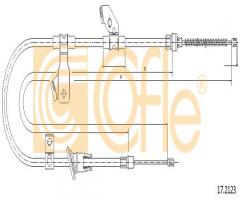 Cofle 17.2123 linka hamulca ręcznego smart, mitsubishi colt vi (z3_a, z2_a), smart forfour (454)