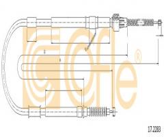 Cofle 17.2283 linka hamulca ręcznego mitsubishi, mitsubishi l 200 (k7_t, k6_t)