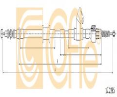 Cofle 17.2285 linka hamulca ręcznego mitsubishi, mitsubishi l 200 (k7_t, k6_t)