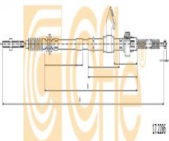 Cofle 17.2286 linka hamulca ręcznego mitsubishi, mitsubishi l 200 (k7_t, k6_t)