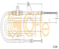 Cofle 17.2290 linka hamulca ręcznego peugeot, citroËn c-crosser enterprise