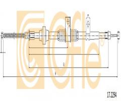 Cofle 17.2294 linka hamulca ręcznego mitsubishi, mitsubishi asx (ga_w_)