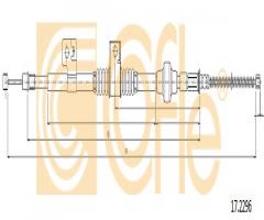 Cofle 17.2296 linka hamulca ręcznego peugeot, citroËn c4 aircross, mitsubishi outlander ii (cw_w)