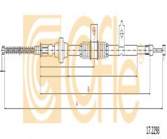 Cofle 17.2298 linka hamulca ręcznego mitsubishi, mitsubishi lancer sedan (cy/z_a)