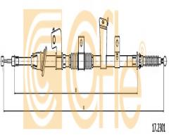 Cofle 17.2301 linka hamulca ręcznego mitsubishi, citroËn c4 aircross, mitsubishi asx (ga_w_)