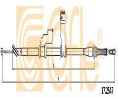Cofle 17.2547 linka hamulca ręcznego hyundai, hyundai i10 (pa)