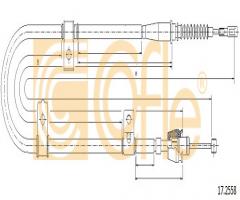 Cofle 17.2558 linka hamulca ręcznego hyundai, hyundai elantra (xd)