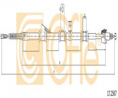 Cofle 17.2567 linka hamulca ręcznego hyundai, hyundai santa fÉ ii (cm)