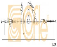 Cofle 17.2583 linka hamulca ręcznego hyundai, hyundai tucson (jm)