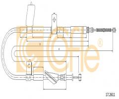 Cofle 17.2611 linka hamulca ręcznego subaru, subaru legacy iii kombi (be, bh)