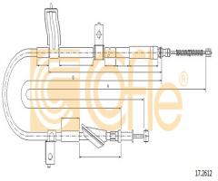 Cofle 17.2612 linka hamulca ręcznego subaru, subaru legacy iii kombi (be, bh)