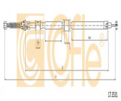 Cofle 17.3531 linka hamulca ręcznego opel, chevrolet captiva (c100, c140), opel antara