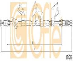 Cofle 17.4215 linka hamulca ręcznego honda, honda civic vii hatchback (eu, ep, ev)