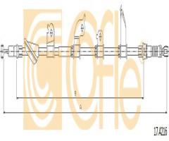 Cofle 17.4216 linka hamulca ręcznego honda, honda civic viii sedan (fd, fa)