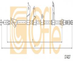 Cofle 17.4217 linka hamulca ręcznego honda, honda civic viii sedan (fd, fa)