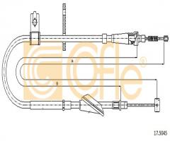 Cofle 17.5045 linka hamulca ręcznego suzuki, subaru justy iii (g3x), suzuki ignis ii