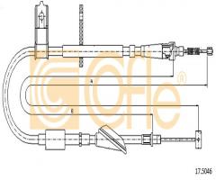 Cofle 17.5046 linka hamulca ręcznego suzuki, subaru justy iii (g3x), suzuki ignis ii