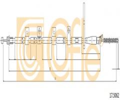 Cofle 17.5062 linka hamulca ręcznego suzuki, suzuki grand vitara ii (jt)