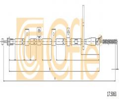 Cofle 17.5063 linka hamulca ręcznego suzuki, suzuki grand vitara ii (jt)