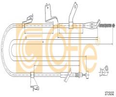 Cofle 17.5132 linka hamulca ręcznego suzuki, suzuki swift iii (mz, ez)