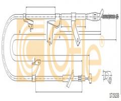 Cofle 17.5133 linka hamulca ręcznego suzuki, suzuki swift iii (mz, ez)