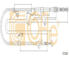 Cofle 17.5135 linka hamulca ręcznego suzuki, suzuki swift iii (mz, ez)