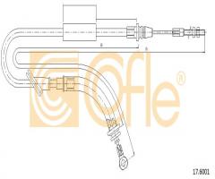 Cofle 17.6001 linka hamulca ręcznego kia, kia carnival ii (gq)