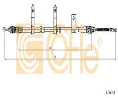 Cofle 17.6031 linka hamulca ręcznego kia, kia sportage (k00)