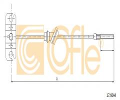 Cofle 17.6044 linka hamulca ręcznego kia, kia carens iii (un)