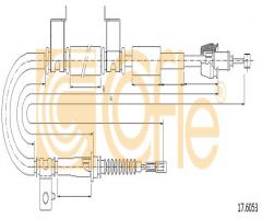 Cofle 17.6053 linka hamulca ręcznego kia, kia cee`d sw (ed)