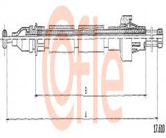 Cofle 17.610 linka hamulca ręcznego chrysler, chrysler voyager iv (rg, rs)