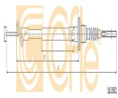 Cofle 18.3502 linka sprzęgła daewoo, chevrolet matiz (m200, m250), daewoo matiz (klya)