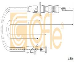 Cofle 18.6020 linka sprzęgła opel, opel agila (a) (h00), suzuki wagon r+ (em)