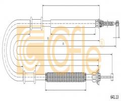 Cofle 641.13 linka hamulca ręcznego fiat, fiat doblo (119)