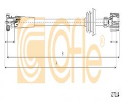 Cofle s07014 linka prędkościomierza fiat, fiat cinquecento (170)