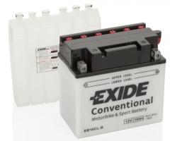 Exide eb16cl-b akumulator 19ah/240a 12v p+ / motocykle