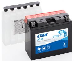 Exide et12b-bs akumulator 10ah/160a 12v l+ / motocykle   Żel