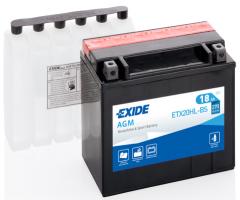 Exide etx20hl-bs akumulator 18ah/270a 12v p+ / motocykle