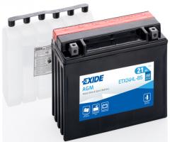 Exide etx24hl-bs akumulator 21ah/350a 12v p+ / motocykle