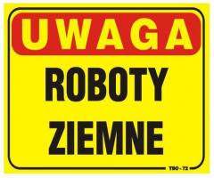 Unimet tab t010 tablica 35*25cm uwaga! roboty ziemne