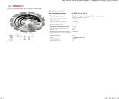 Bosch osprzĘt b 2608640633 piła tarczowa h construct wood 190*2,6*30z12