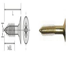 Unimet 510 5.0*45k wkręt do drewna ocynk Żółty 5.0*45mm