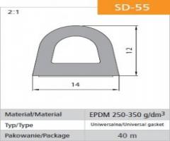 Stomil usz sd-55 mb uszczelka samoprzylepna czarna sd-55/4-0 dgp 14*12 mb