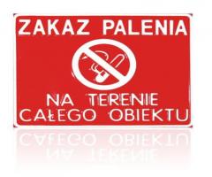 Unimet tab b4 tablica 23*29cm zakaz palenia na terenie całego obiektu