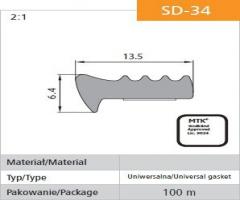 Stomil usz sd-34 uszczelka samoprzylepna czarna sd-34/4-0 13.5*6.4mm